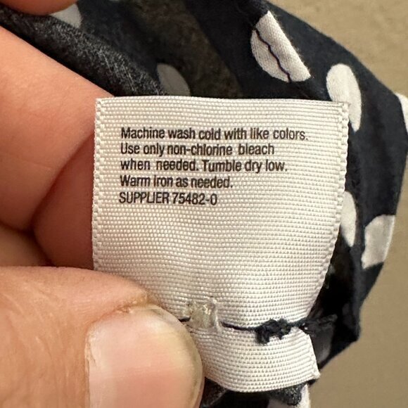 St. John's Bay Blue Polka Dot Sleeveless Blouse Size Petite Large - Picture 6 of 6